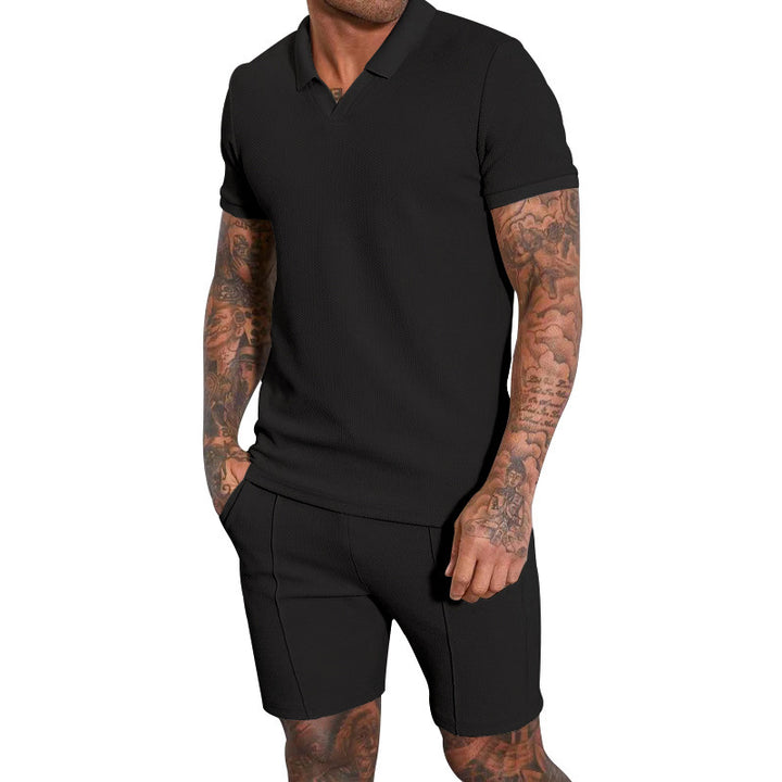 Herrar Poloshirt och Shorts Set Mirla-Eva Jonsson