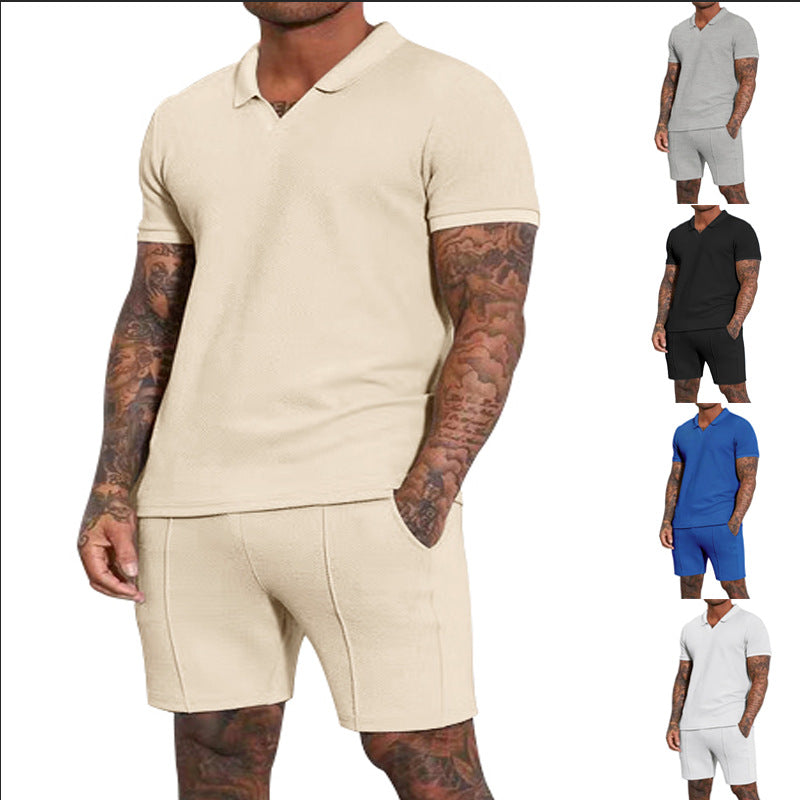 Herrar Poloshirt och Shorts Set Mirla-Eva Jonsson