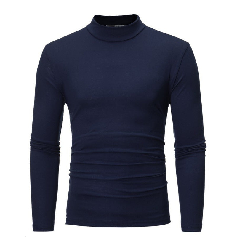 Herrar Rullekrage Långärmad T-shirt med figurnära snitt och andningsbart stretchmaterial Eva Jonsson-Eva Jonsson
