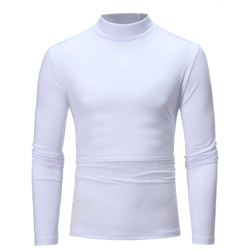 Herrar Rullekrage Långärmad T-shirt med figurnära snitt och andningsbart stretchmaterial Mirla-Eva Jonsson