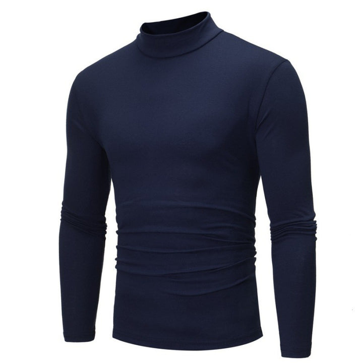 Herrar Rullekrage Långärmad T-shirt med figurnära snitt och andningsbart stretchmaterial Mirla-Eva Jonsson