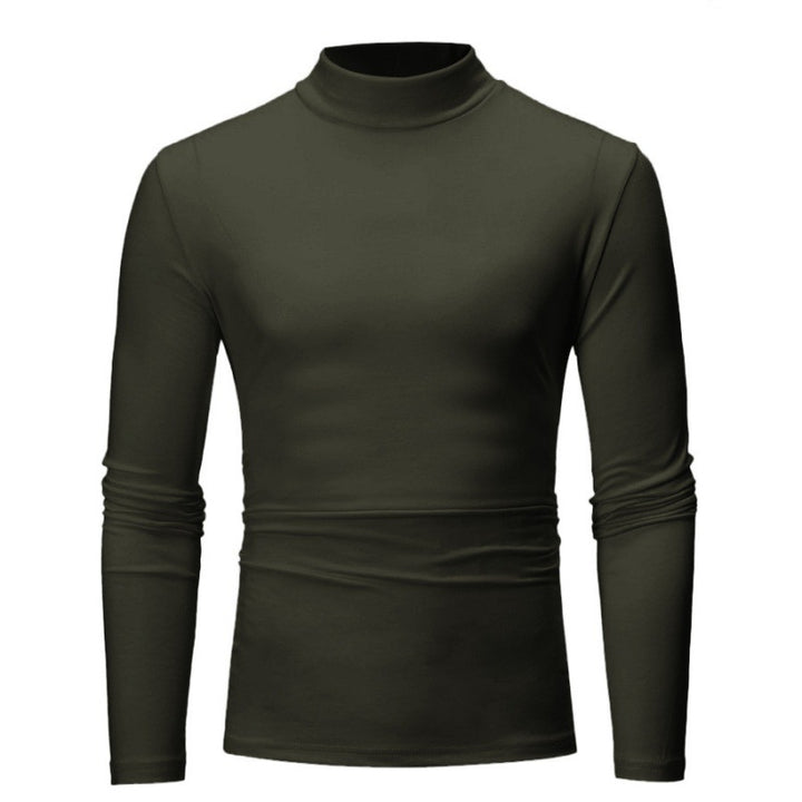 Herrar Rullekrage Långärmad T-shirt med figurnära snitt och andningsbart stretchmaterial Mirla-Eva Jonsson