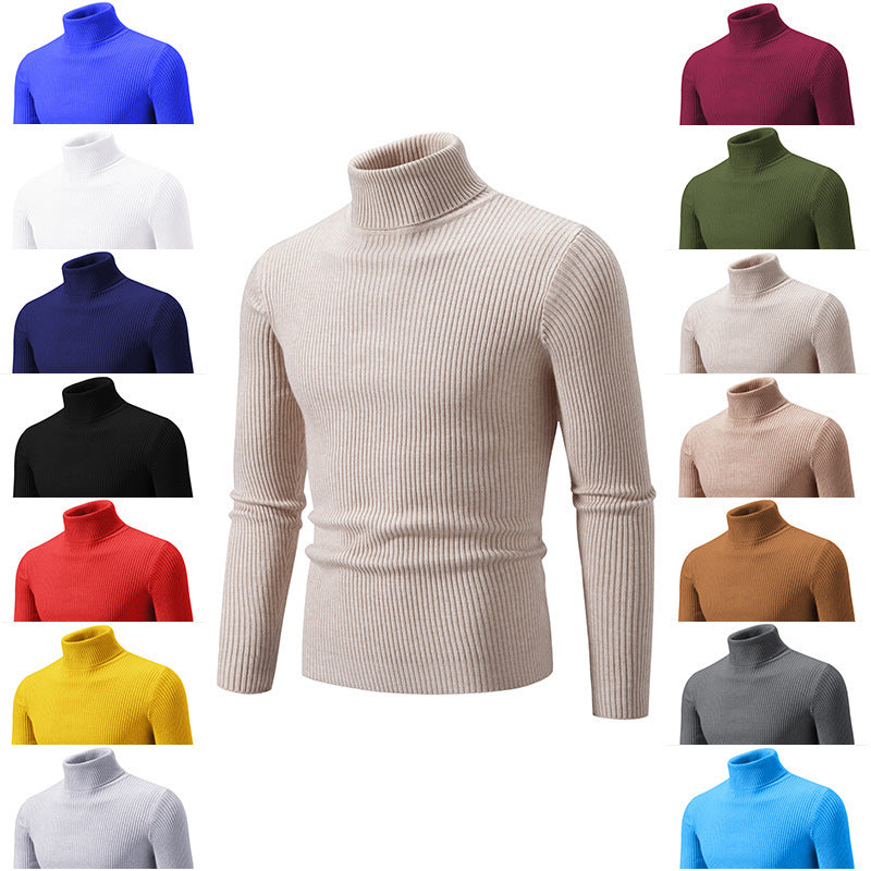 Herrar Rullkragepullover i fin ribbstickning Mirla 1758806066-Eva Jonsson