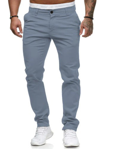 Herrar Slim-Fit Chinobyxor med elastisk midja och praktiska fickor Eva Jonsson-Eva Jonsson