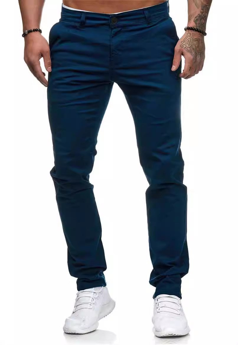 Herrar Slim-Fit Chinobyxor med elastisk midja och praktiska fickor Eva Jonsson-Eva Jonsson