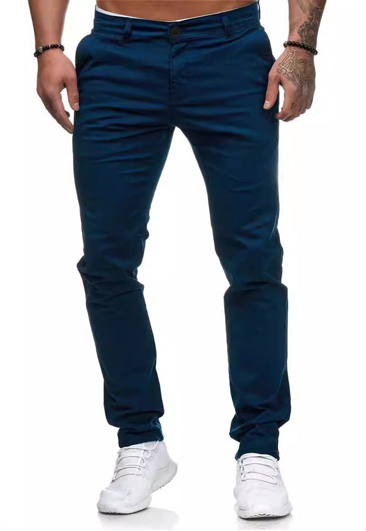 Herrar Slim-Fit Chinobyxor med elastisk midja och praktiska fickor Eva Jonsson-Eva Jonsson