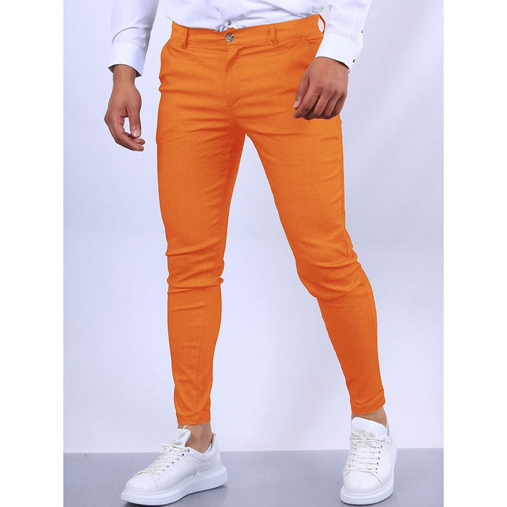 Herrar Slim-Fit Chinobyxor med elastisk midja och praktiska fickor Eva Jonsson-Eva Jonsson