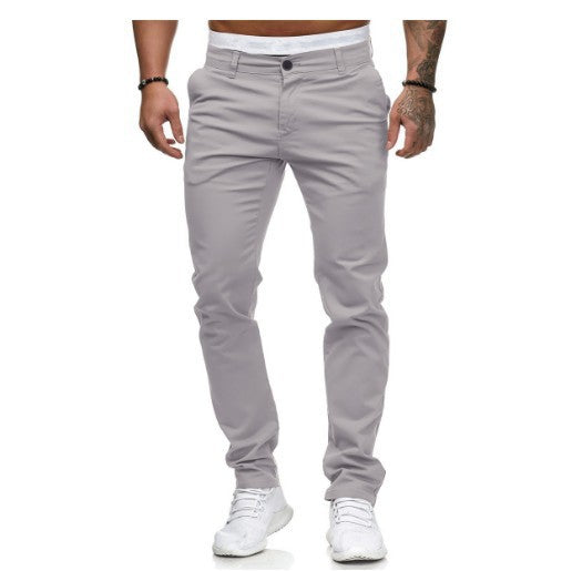 Herrar Slim-Fit Chinobyxor med elastisk midja och praktiska fickor Eva Jonsson-Eva Jonsson