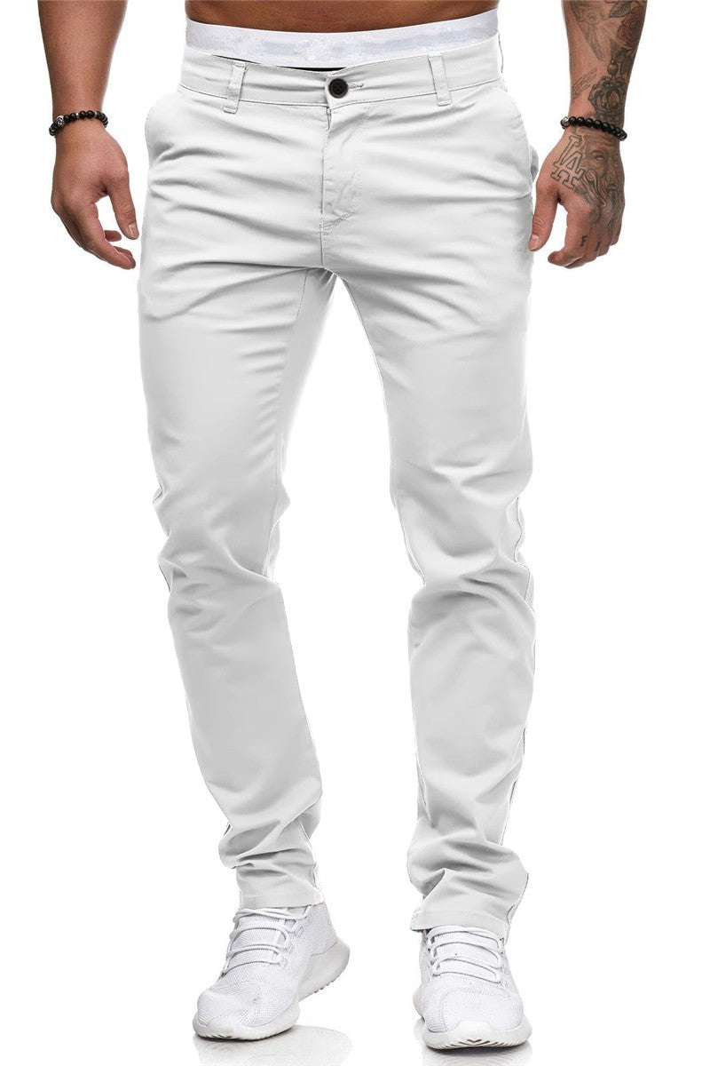 Herrar Slim-Fit Chinobyxor med elastisk midja och praktiska fickor Eva Jonsson-Eva Jonsson