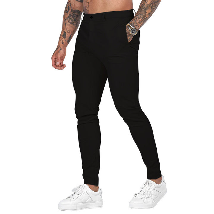Herrar Slim-Fit Chinos med elastisk midja och djupa sidofickor Mirla-Eva Jonsson