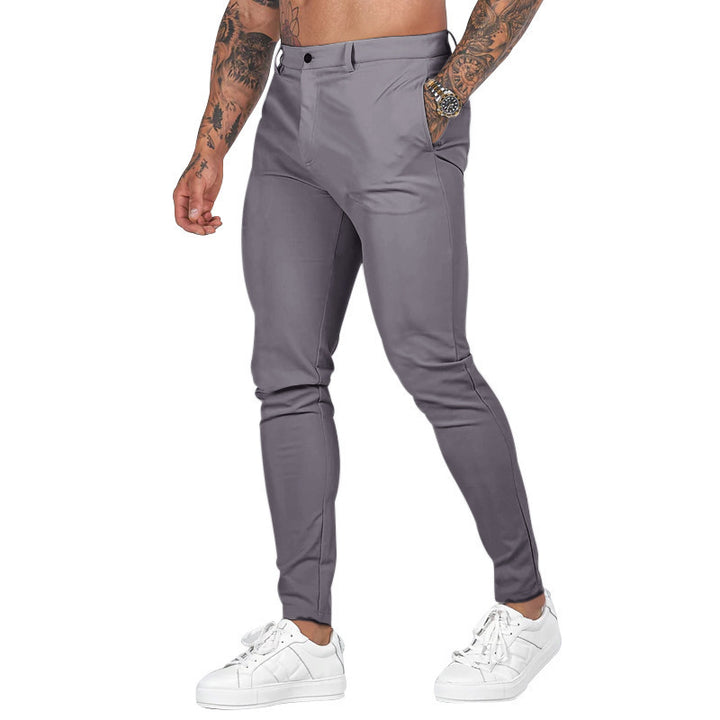 Herrar Slim-Fit Chinos med elastisk midja och djupa sidofickor Mirla-Eva Jonsson
