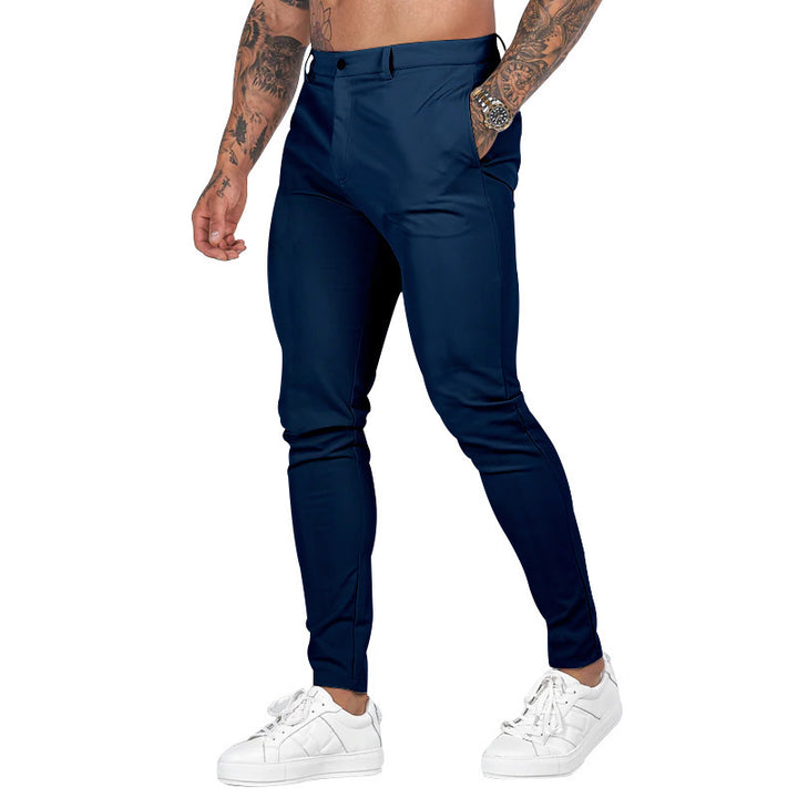 Herrar Slim-Fit Chinos med elastisk midja och djupa sidofickor Mirla-Eva Jonsson