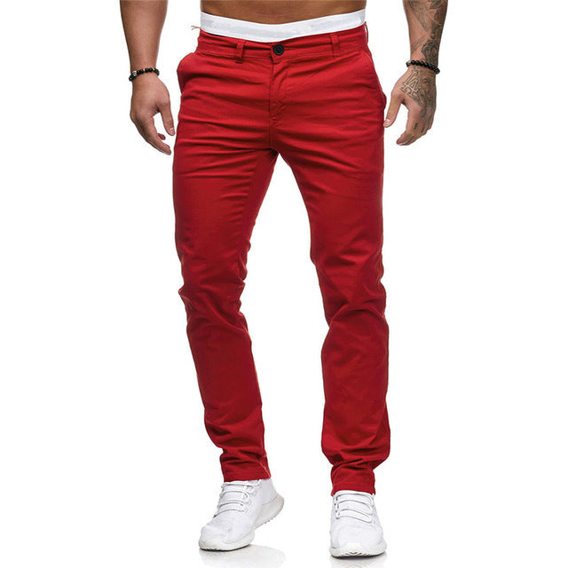 Herrar Slim-Fit Fritidsbyxor med elastisk midja och bekväm passform Eva Jonsson-Eva Jonsson
