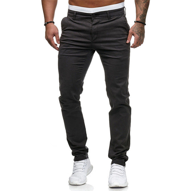 Herrar Slim-Fit Fritidsbyxor med elastisk midja och bekväm passform Eva Jonsson-Eva Jonsson