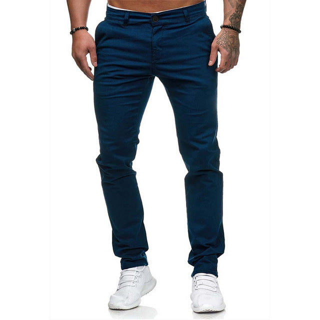 Herrar Slim-Fit Fritidsbyxor med elastisk midja och bekväm passform Eva Jonsson-Eva Jonsson
