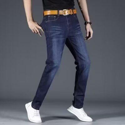 Herrar Slim Fit Jeans med elastisk midja och moderna accenter Eva Jonsson-Eva Jonsson