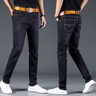 Herrar Slim Fit Jeans med elastisk midja och moderna accenter Eva Jonsson-Eva Jonsson