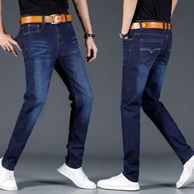 Herrar Slim Fit Jeans med elastisk midja och moderna accenter Mirla-Eva Jonsson