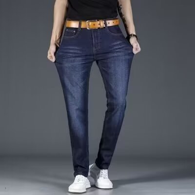 Herrar Slim Fit Jeans med elastisk midja och moderna accenter Mirla-Eva Jonsson
