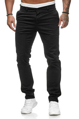 Herrar Smal skuren Chino-byxa med elastisk midja och tidlös design Eva Jonsson-Eva Jonsson