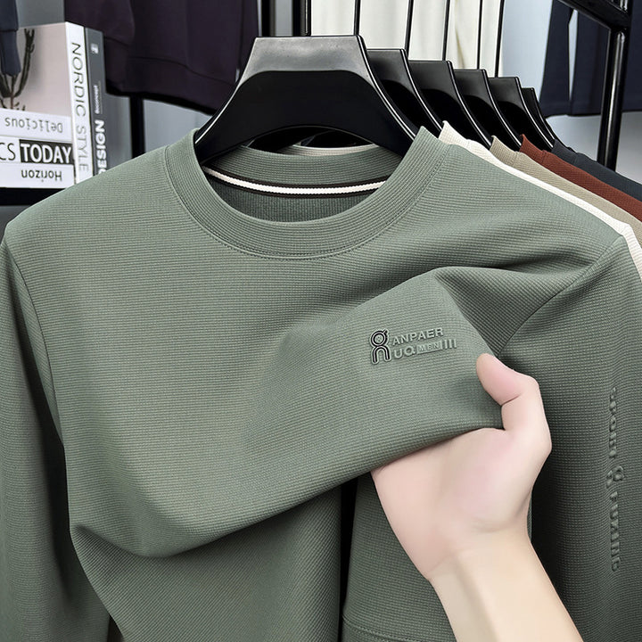 Herrar Sport Sweatshirt med strukturerat tyg och modern rundhalsringning Mirla-Eva Jonsson