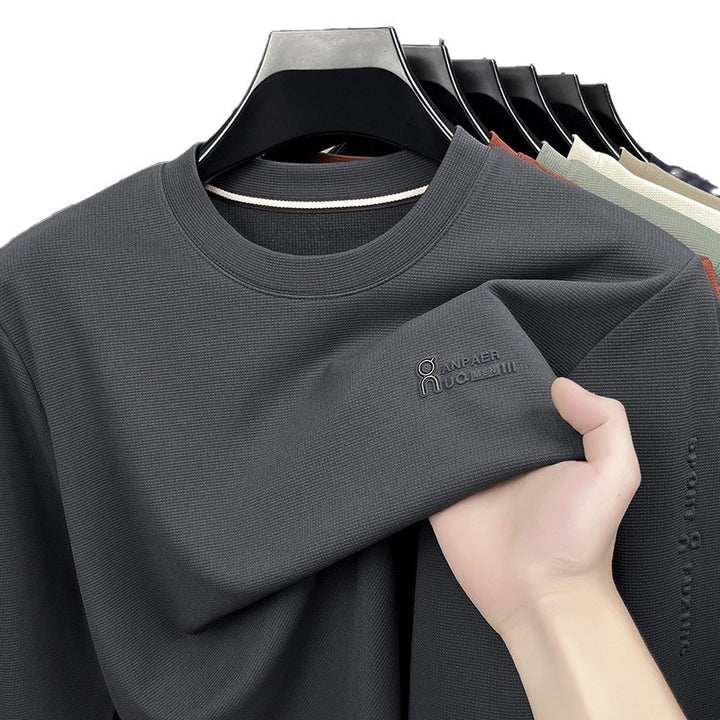 Herrar Sport Sweatshirt med strukturerat tyg och modern rundhalsringning Mirla-Eva Jonsson