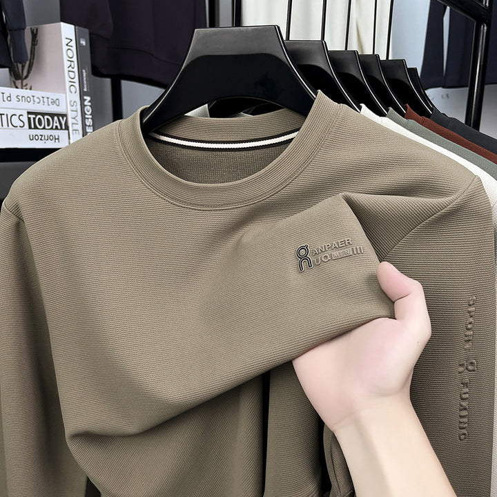 Herrar Sport Sweatshirt med strukturerat tyg och modern rundhalsringning Mirla-Eva Jonsson