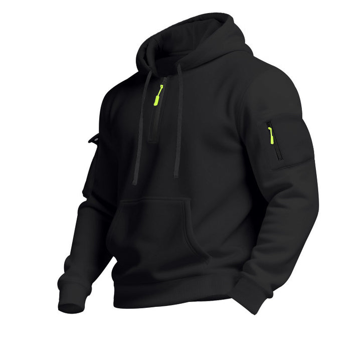 Herrar Sportig Hoodie med dragkedja och praktiska fickor Mirla-Eva Jonsson