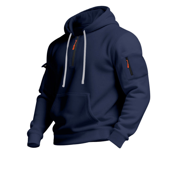 Herrar Sportig Hoodie med dragkedja och praktiska fickor Mirla-Eva Jonsson