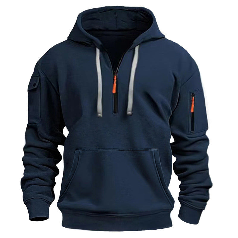 Herrar Sportig Hoodie med dragkedja och praktiska fickor Mirla-Eva Jonsson
