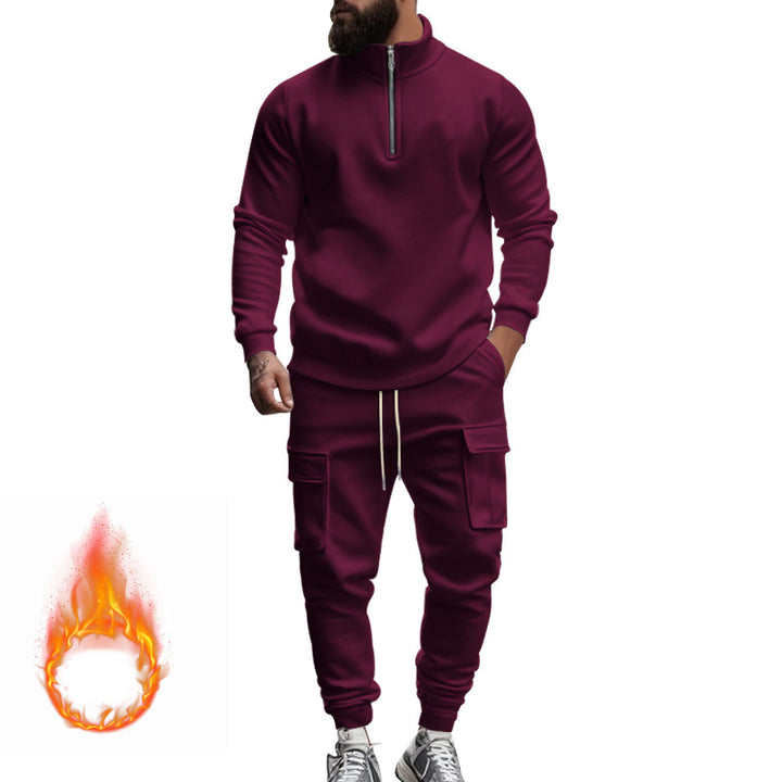 Herrar Sportig Hoodie-set med dragkedja och praktiska fickor Eva Jonsson-Eva Jonsson