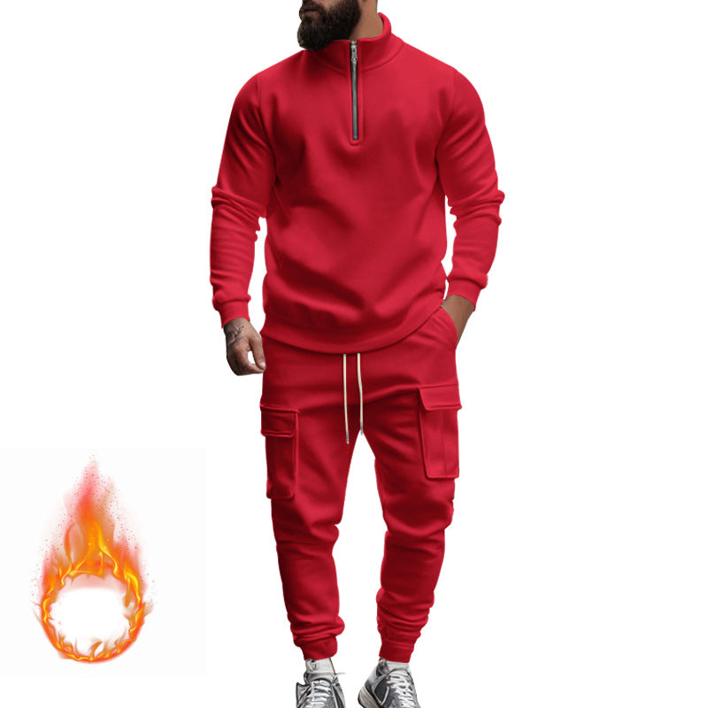 Herrar Sportig Hoodie-set med dragkedja och praktiska fickor Eva Jonsson-Eva Jonsson