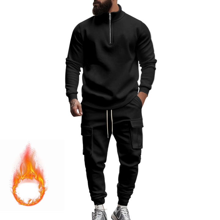 Herrar Sportig Hoodie-set med dragkedja och praktiska fickor Eva Jonsson-Eva Jonsson