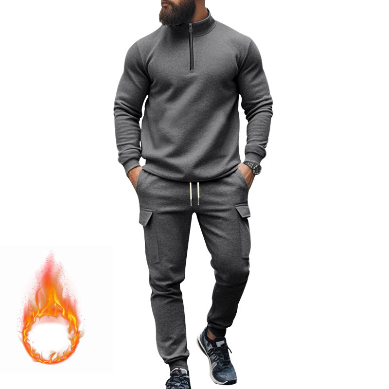 Herrar Sportig Hoodie-set med dragkedja och praktiska fickor Eva Jonsson-Eva Jonsson