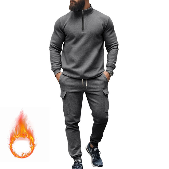 Herrar Sportig Hoodie-set med dragkedja och praktiska fickor Eva Jonsson-Eva Jonsson
