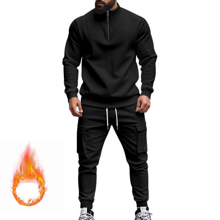 Herrar Sportig Hoodie-set med dragkedja och praktiska fickor Eva Jonsson-Eva Jonsson