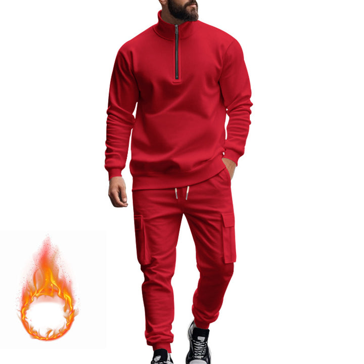 Herrar Sportig Hoodie-set med dragkedja och praktiska fickor Eva Jonsson-Eva Jonsson