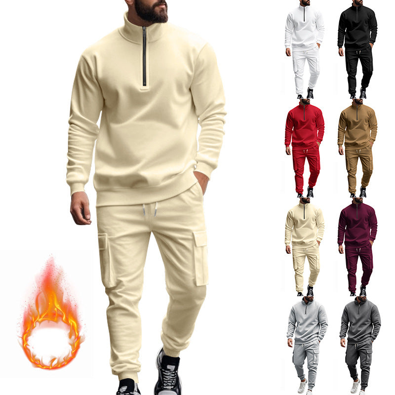 Herrar Sportig Hoodie-set med dragkedja och praktiska fickor Eva Jonsson-Eva Jonsson