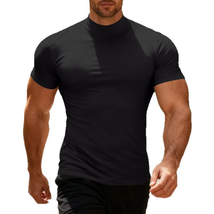 Herrar Sportig Kortärmad T-shirt med hög krage Mirla-Eva Jonsson