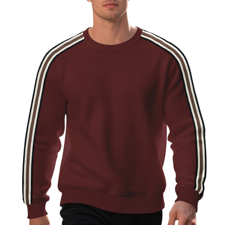 Herrar Sportig Sweatshirt med strukturerad design och sidostråk Mirla-Eva Jonsson