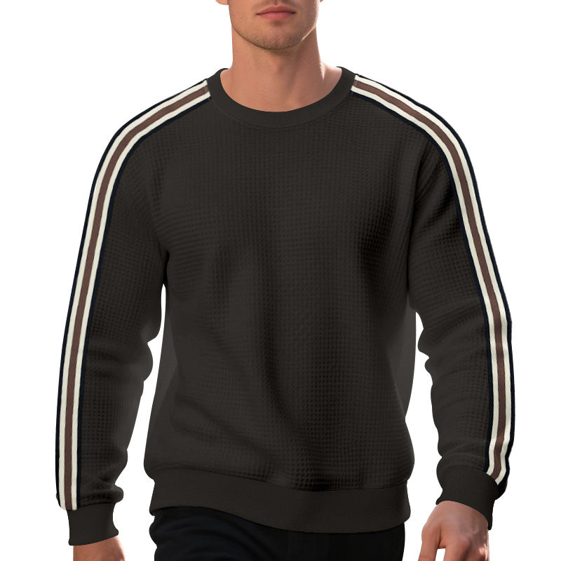 Herrar Sportig Sweatshirt med strukturerad design och sidostråk Mirla-Eva Jonsson