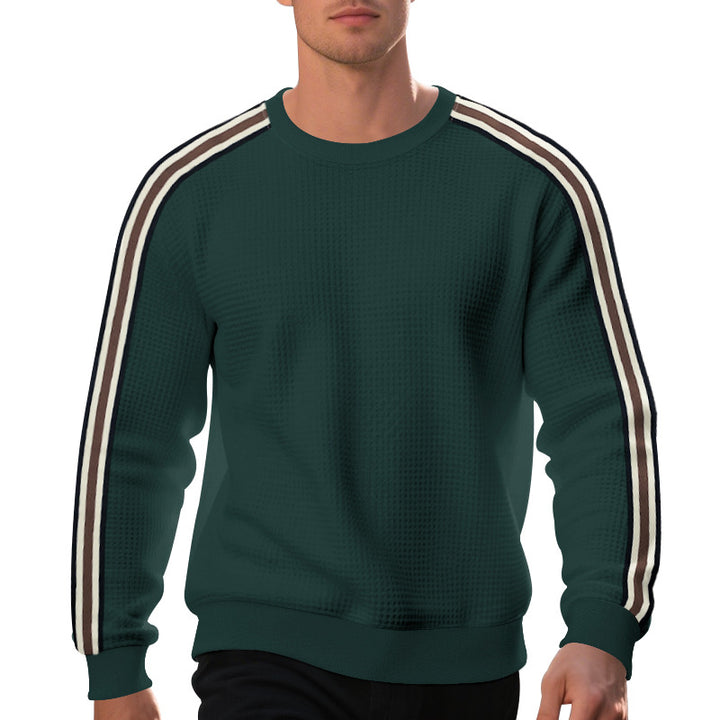 Herrar Sportig Sweatshirt med strukturerad design och sidostråk Mirla-Eva Jonsson