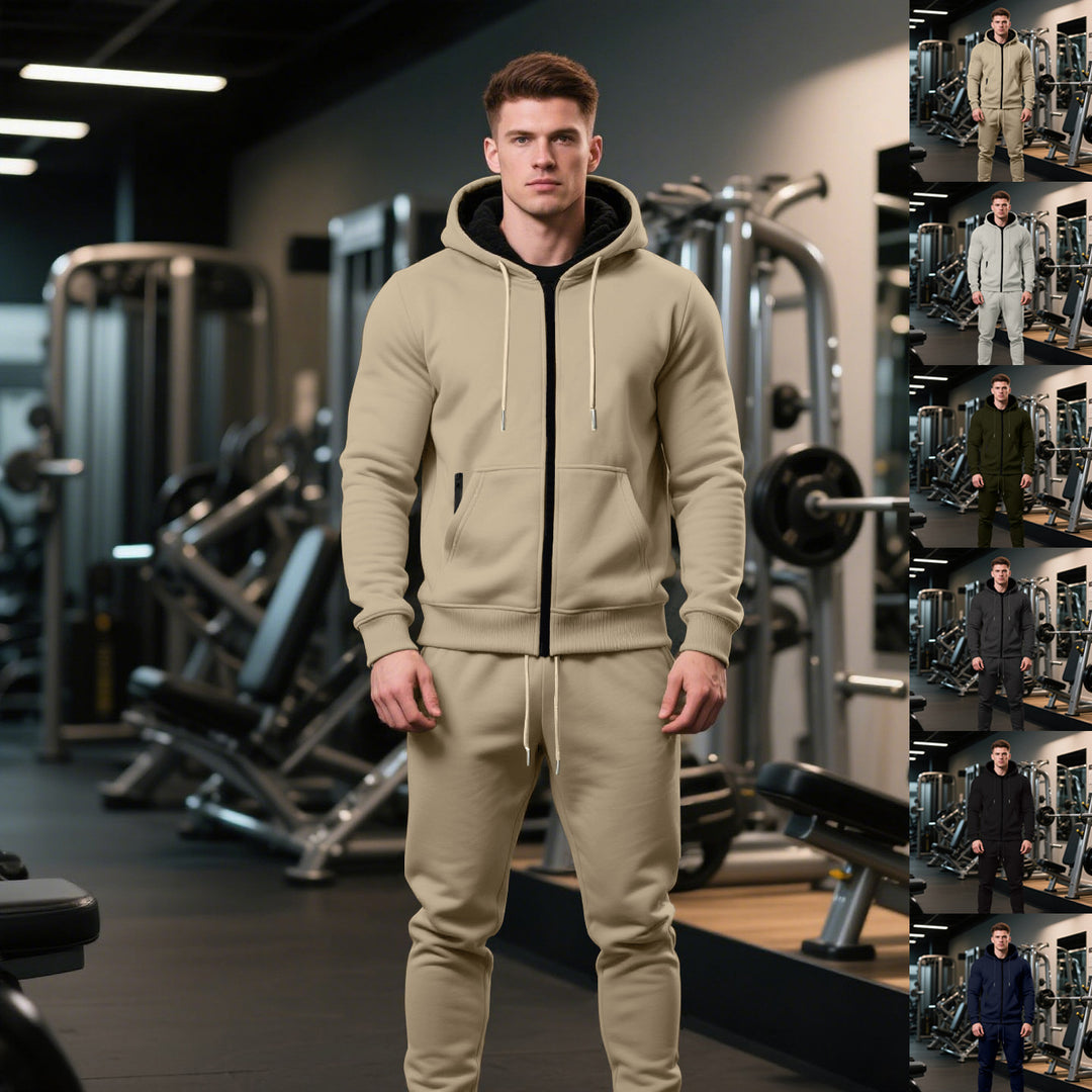 Herrar Sportig hooded jumpsuit med elastisk midja och praktiska fickor Mirla-Eva Jonsson