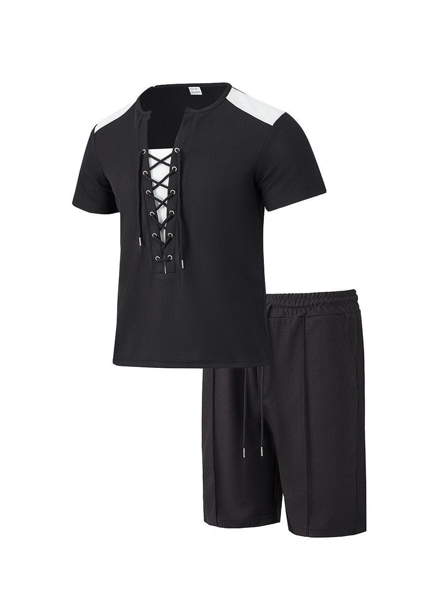 Herrar Sportigt Fritids-set med modern snörkrage och shorts Eva Jonsson-Eva Jonsson
