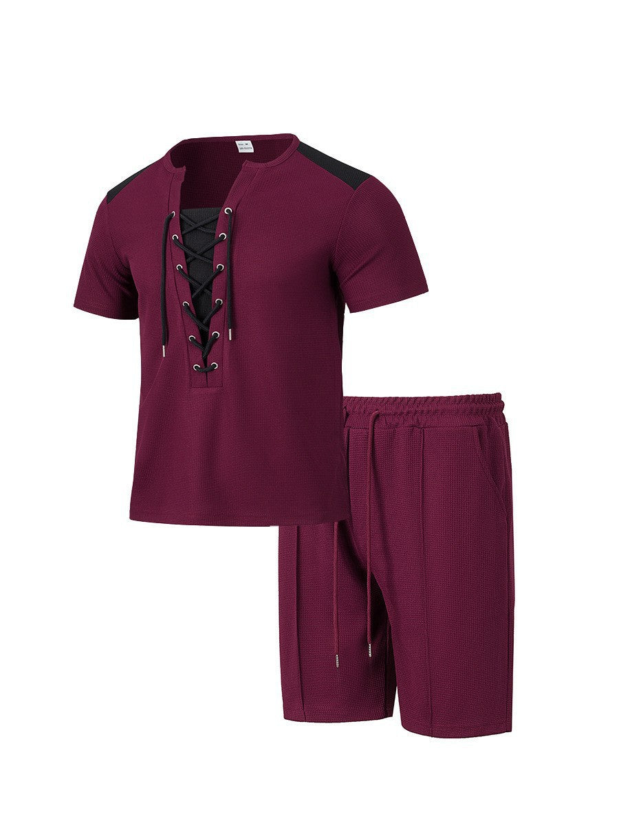Herrar Sportigt Fritids-set med modern snörkrage och shorts Eva Jonsson-Eva Jonsson
