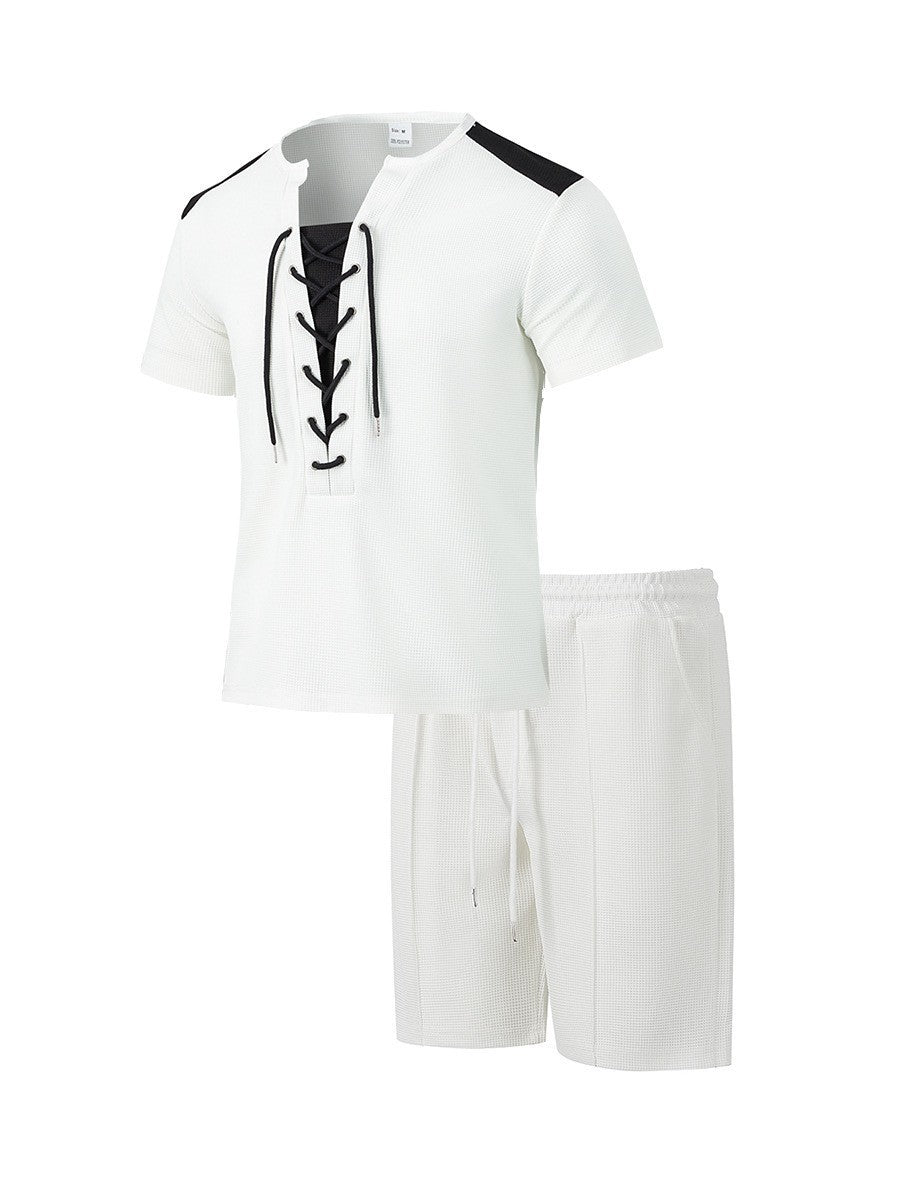 Herrar Sportigt Fritids-set med modern snörkrage och shorts Eva Jonsson-Eva Jonsson