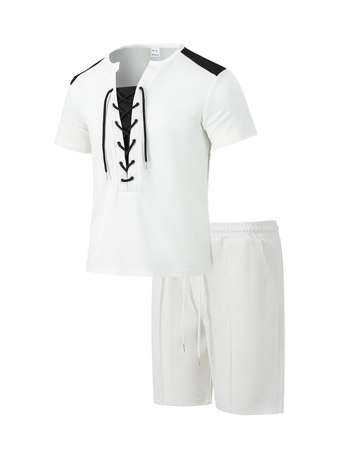 Herrar Sportigt Fritids-set med modern snörkrage och shorts Eva Jonsson-Eva Jonsson