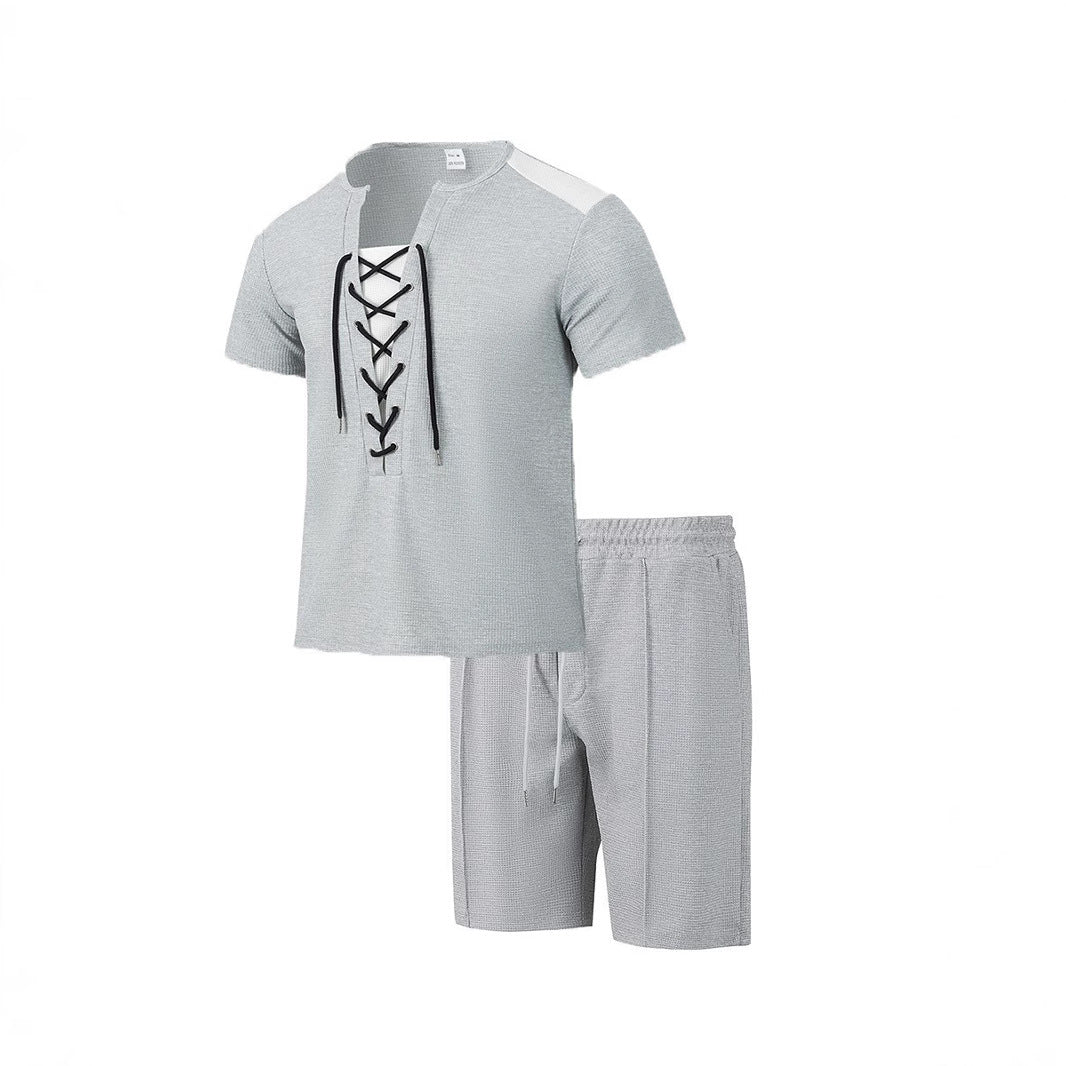 Herrar Sportigt Fritids-set med modern snörkrage och shorts Eva Jonsson-Eva Jonsson