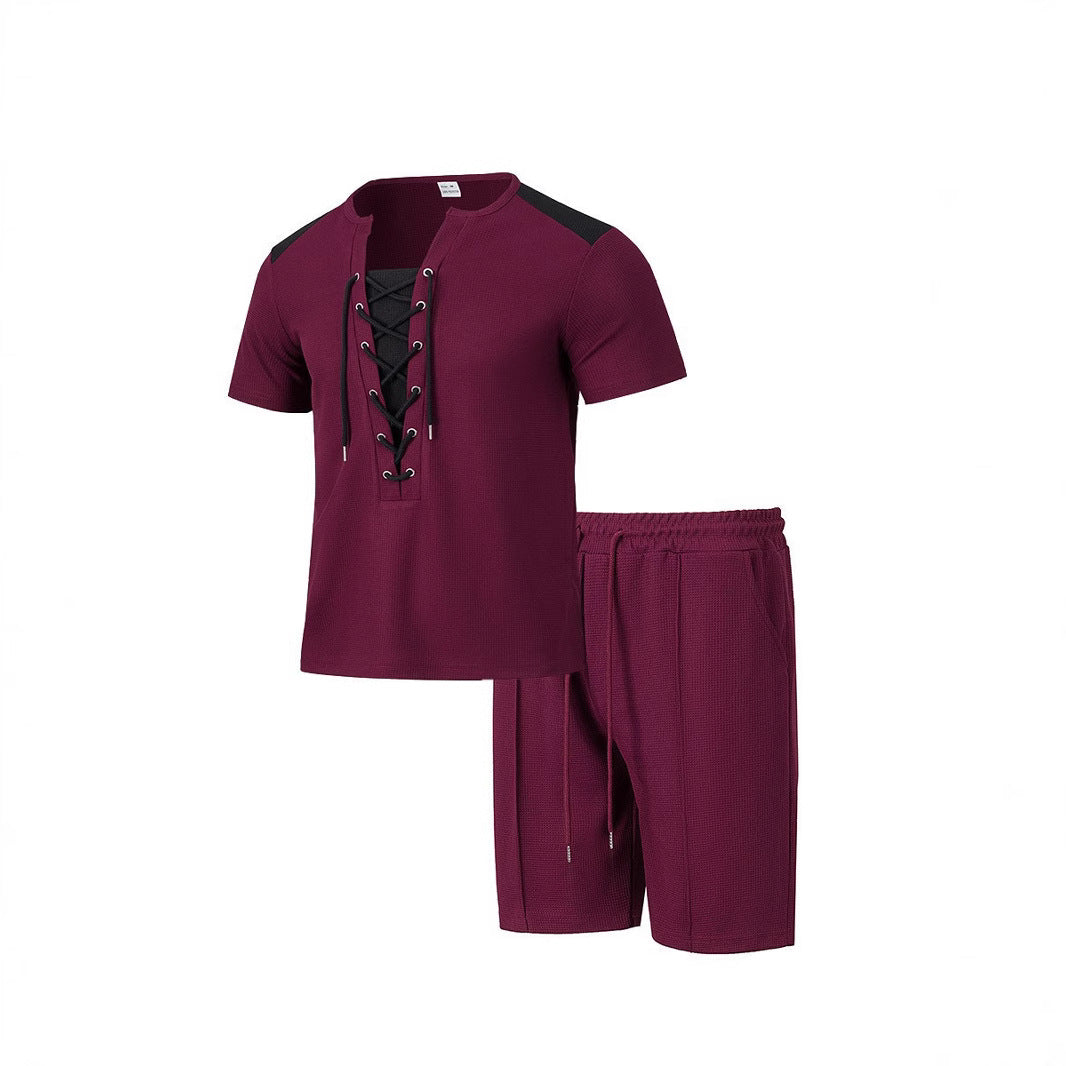 Herrar Sportigt Fritids-set med modern snörkrage och shorts Eva Jonsson-Eva Jonsson