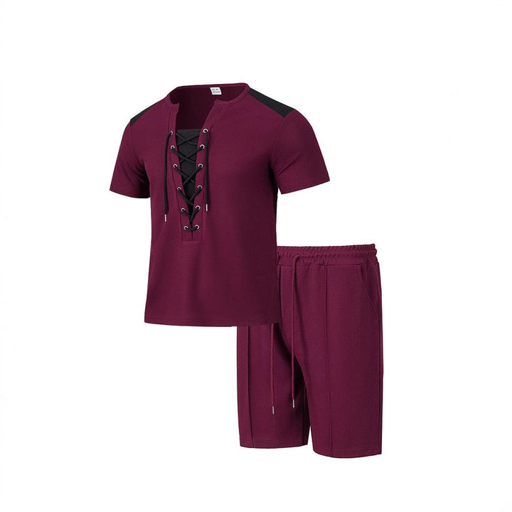 Herrar Sportigt Fritids-set med modern snörkrage och shorts Eva Jonsson-Eva Jonsson
